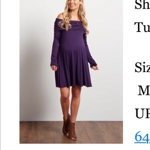 Pinkblush off the shoulder maternity dress